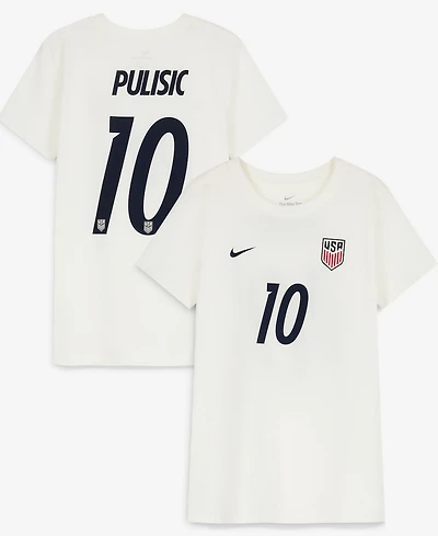 Nike Women's Christian Pulisic Cream Usmnt Home Name Number T-Shirt
