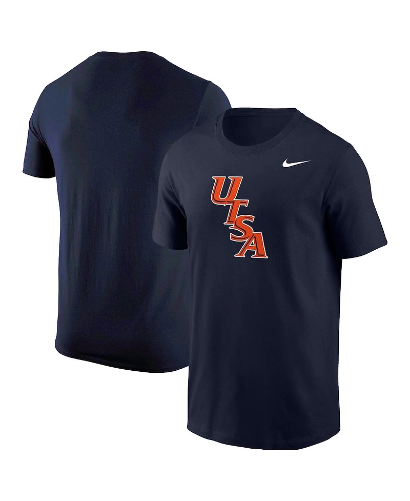 Nike Men's Navy Utsa Roadrunners Diagonal Logo T-Shirt