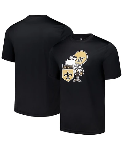 Outerstuff Men's Black New Orleans Saints Stadium Retro T-Shirt
