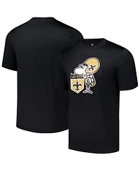 Outerstuff Men's Black New Orleans Saints Stadium Retro T-Shirt