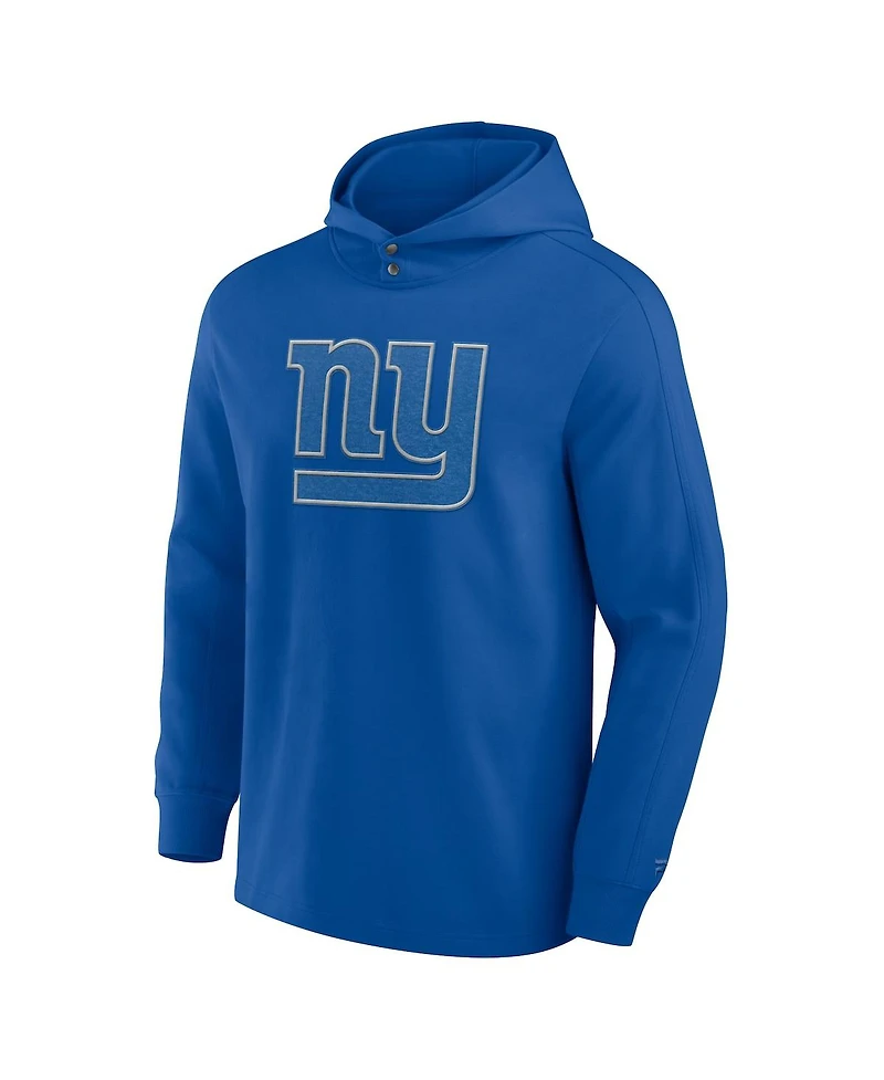Fanatics Men's Royal New York Giants Elements Blaze Tri-Blend Long Sleeve Hoodie T-Shirt