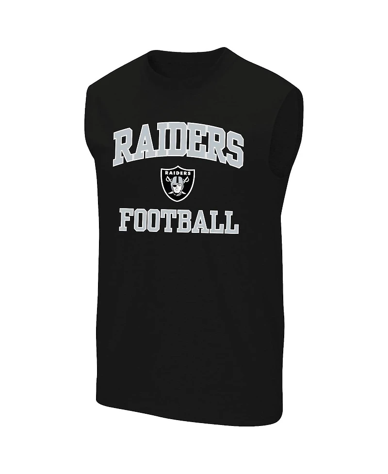 Fanatics Men's Black Las Vegas Raiders Big Tall Hart Soul Muscle Tank Top