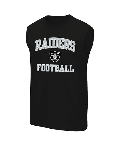 Fanatics Men's Black Las Vegas Raiders Big Tall Hart Soul Muscle Tank Top