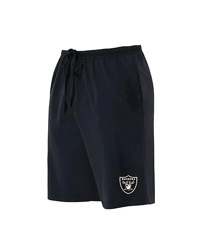 Concepts Sport Men's Black Las Vegas Raiders Big Tall Fleece Lounge Shorts