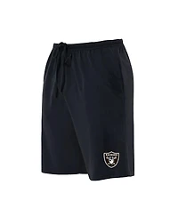 Concepts Sport Men's Black Las Vegas Raiders Big Tall Fleece Lounge Shorts