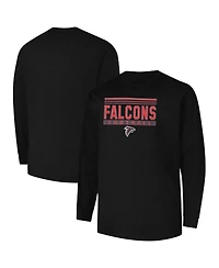 Fanatics Men's Black Atlanta Falcons Big Tall Pop Long Sleeve T-Shirt