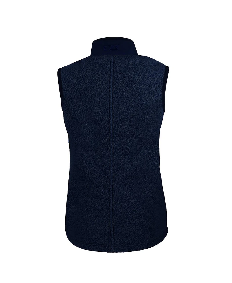 Cutter & Buck Women's Navy Los Angeles Dodgers Cascade Eco Sherpa Fleece Vest