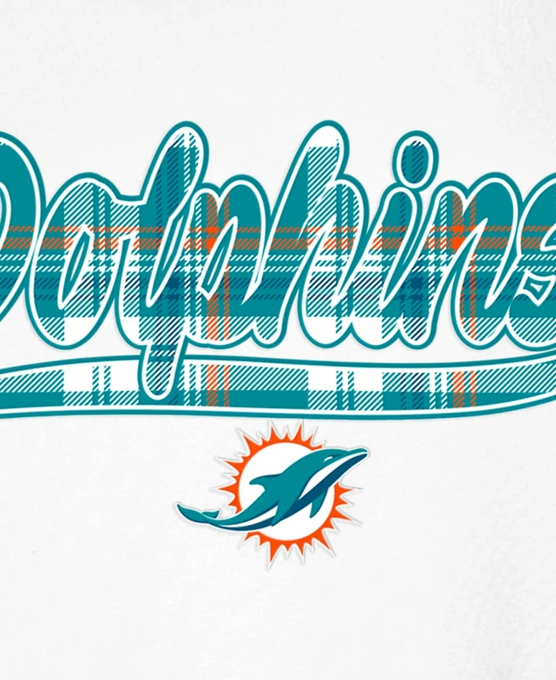 New Era Women's White/Aqua Miami Dolphins 3rd Down T-Shirt