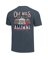 Image One Men's and Women's Denim Ole Miss Rebels Comfort Colors Campus Alumni T-Shirt