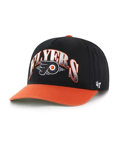 '47 Brand Men's Black/Orange Philadelphia Flyers Atkin Hitch Adjustable Hat
