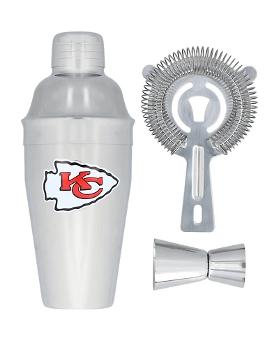 The Memory Company Kansas City Chiefs Stainless Steel Shaker, Strainer Set