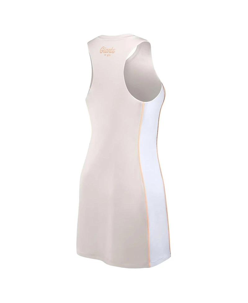 Fanatics Women's Cream San Francisco Giants Studio Boost Athletic Half-Zip Dress
