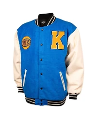 Fisll Men's and Women's Blue/Cream New York Knicks Full-Snap Varsity Jacket