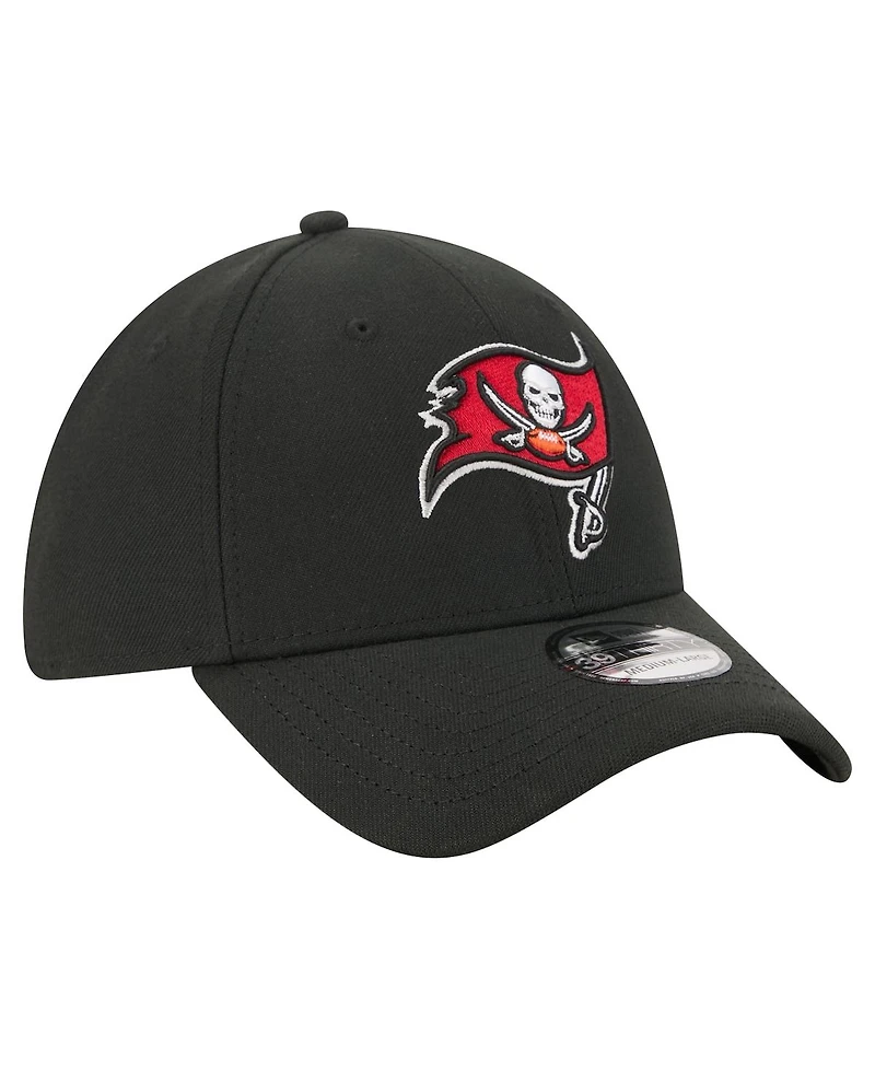 New Era Men's Black Tampa Bay Buccaneers Core Team 39THIRTY Flex Hat