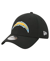 New Era Men's Black Los Angeles Chargers Core Team 39THIRTY Flex Hat