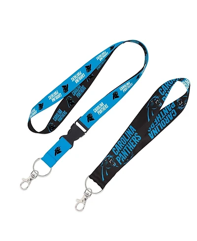 Wincraft Carolina Panthers 2-Pack Lanyard with Detachable Buckle Key Strap Set