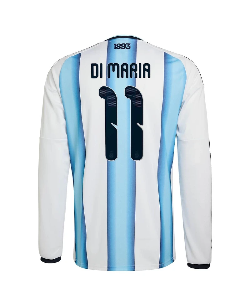 Adidas Men's Angel Di Maria White Argentina National Team 2026 Home Replica Long Sleeve Jersey