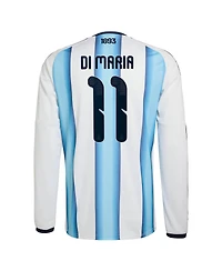 Adidas Men's Angel Di Maria White Argentina National Team 2026 Home Replica Long Sleeve Jersey
