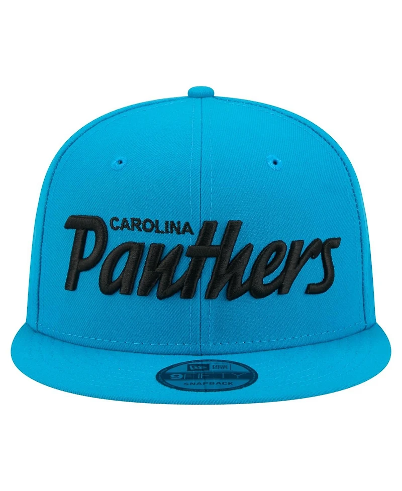 New Era Men's Blue Carolina Panthers Core Team Script 9FIFTY Snapback Hat