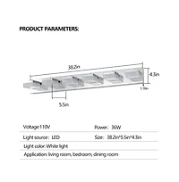 Busdays Modern 6 Light Led Vanity Mirror Light Fixture for Bathroom and Makeup Table