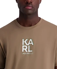 Karl Lagerfeld Paris Men's Broken Mirror Effect Logo Graphic T-Shirt