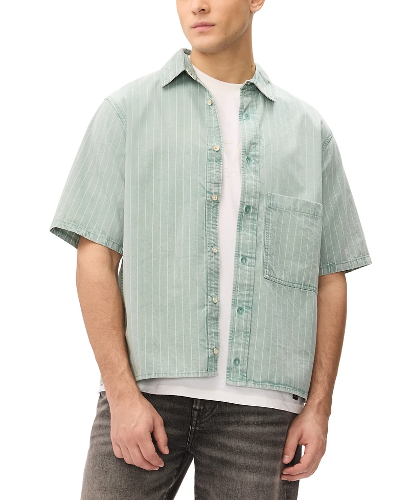 Buffalo David Bitton Men's Vertical Stripe Pattern Shirt