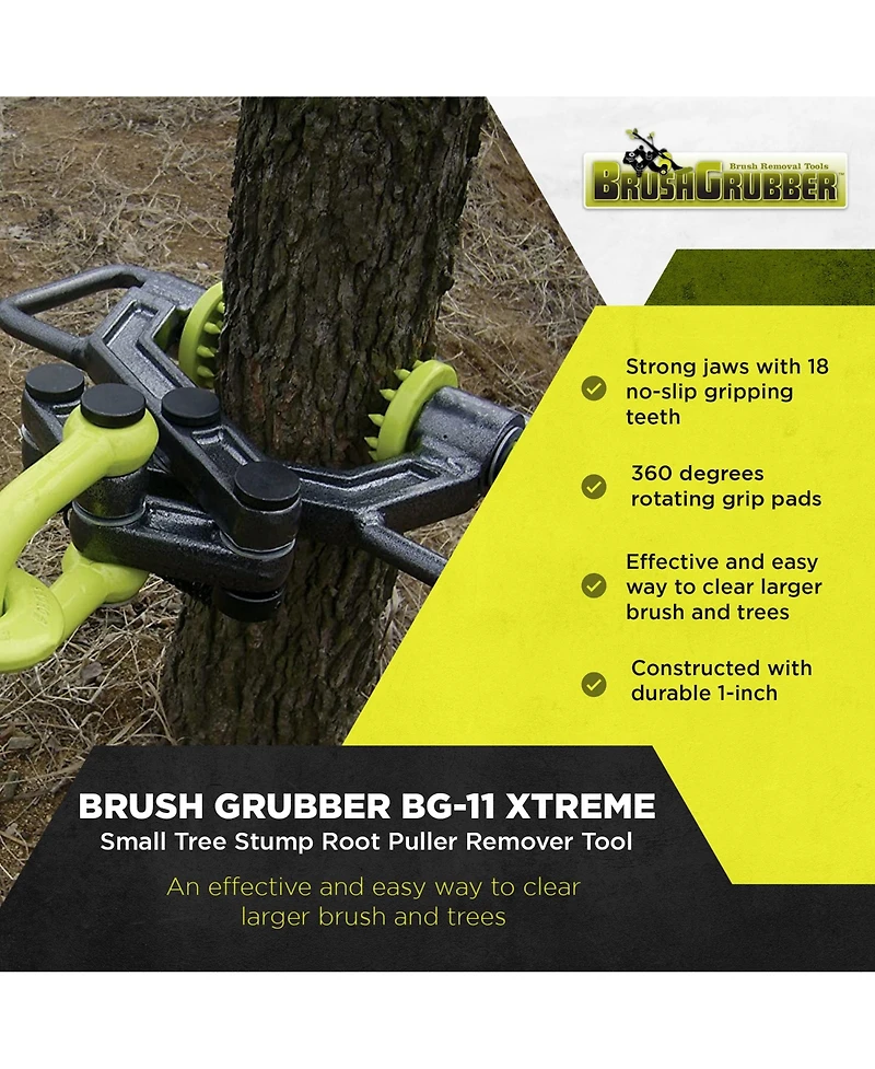 Brush Grubber Bg-11 Xtreme Brush and Tree Stump Puller Remover Tool Handles