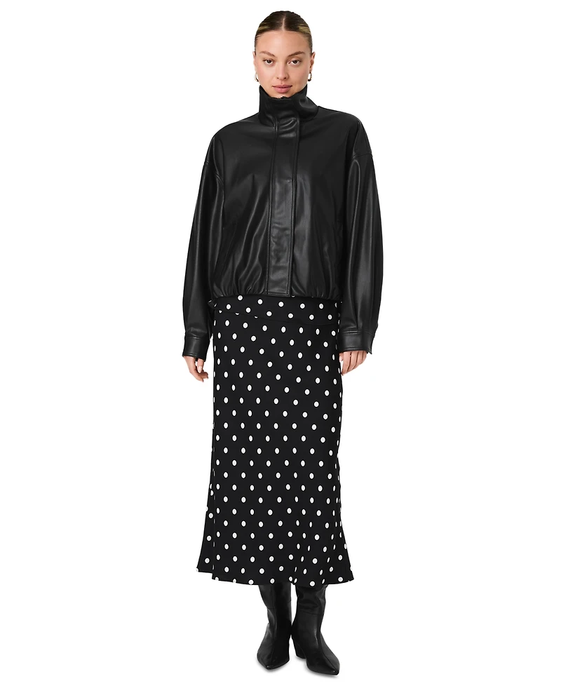 French Connection Women's Dessa Oversized Funnel Neck Bomber Jacket
