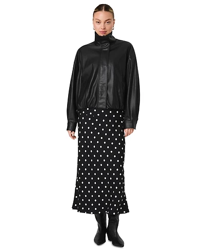 French Connection Women's Dessa Oversized Funnel Neck Bomber Jacket
