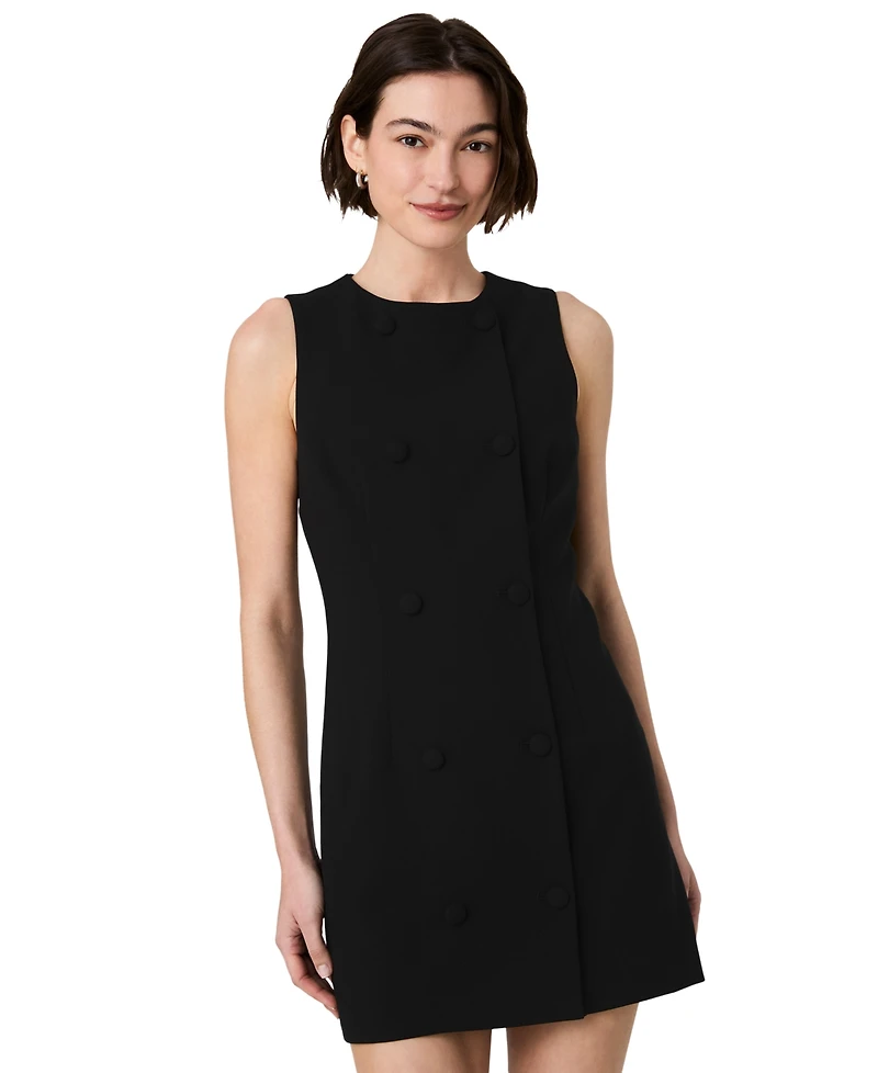 French Connection Women's Whisper Double-Breasted Sleeveless Mini Dress