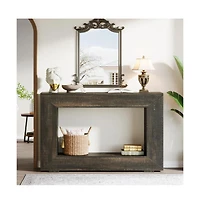 Slickblue Farmhouse Entryway Console Table with Storage for Living Room