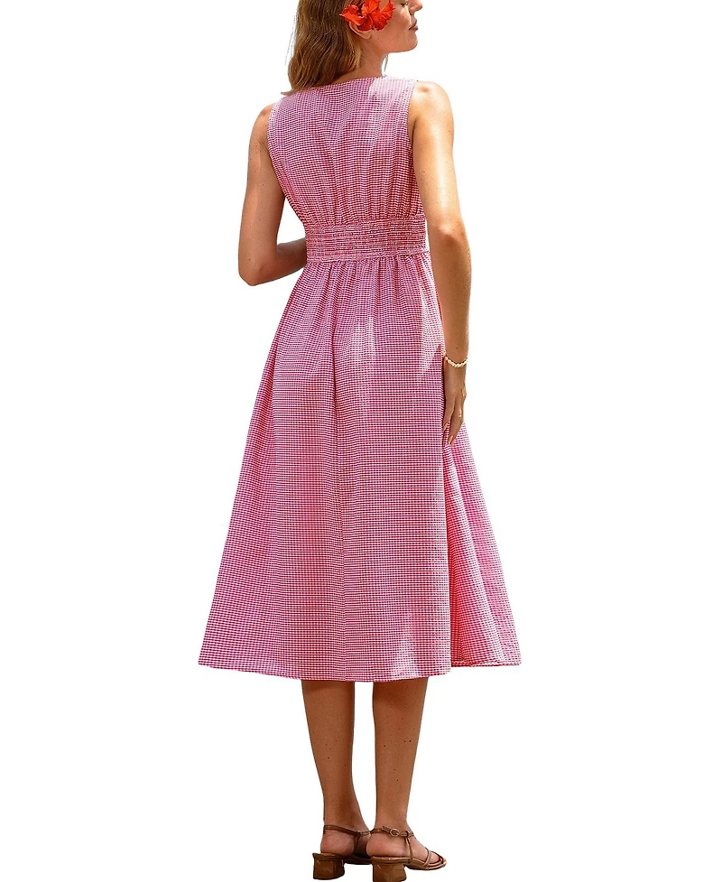 Cupshe Women's Sunkissed Mood Gingham Maxi Beach Dress