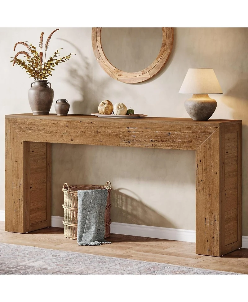Slickblue Farmhouse Sofa Console Table for Entryway or Hallway
