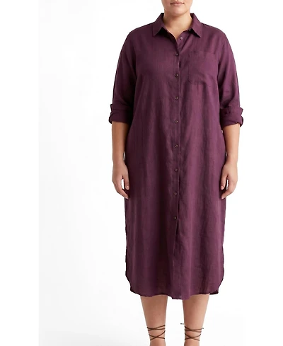 Universal Standard Plus Odeon Linen Shirtdress