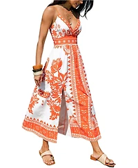Cupshe Women's Best of Luck Floral Maxi Beach Dress