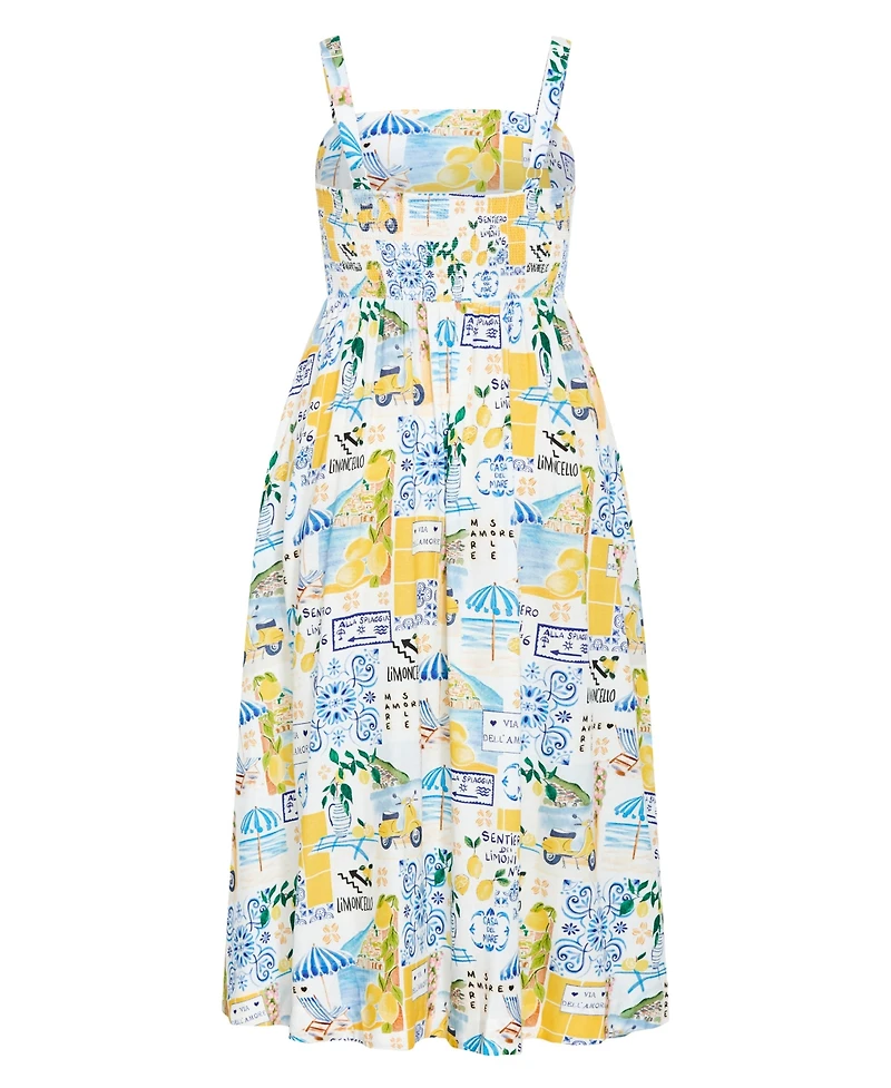 City Chic Women's Collins Amalfi Print Maxi Dress