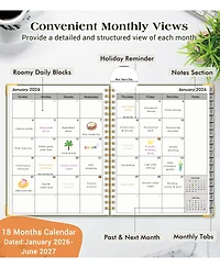 Gnuadz Planner 2026-2027 Weekly Monthly Hardcover Spiral Agenda - a4 (jan 2026