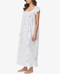 Eileen West Women's Floral Cap-Sleeve Ballet Nightgown