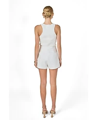endless rose Women's Embroidred High Waisted Shorts