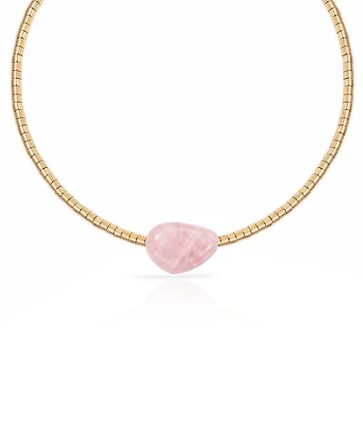 Ettika Gold-Plated Gold Beaded Rose Nugget Necklace