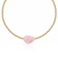 Ettika Gold-Plated Gold Beaded Rose Nugget Necklace