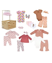 Three Storys Baby Girls' First Years Baby Shower Gift Crate, 29-Piece Set