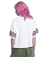 Starter Women's White Philadelphia Phillies Cropped Hurry Up Offense T-Shirt