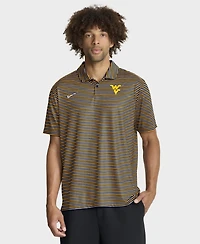 Nike Men's Gold West Virginia Mountaineers 2025 Coaches Premium Tour Stripe Dri-fit Polo Shirt