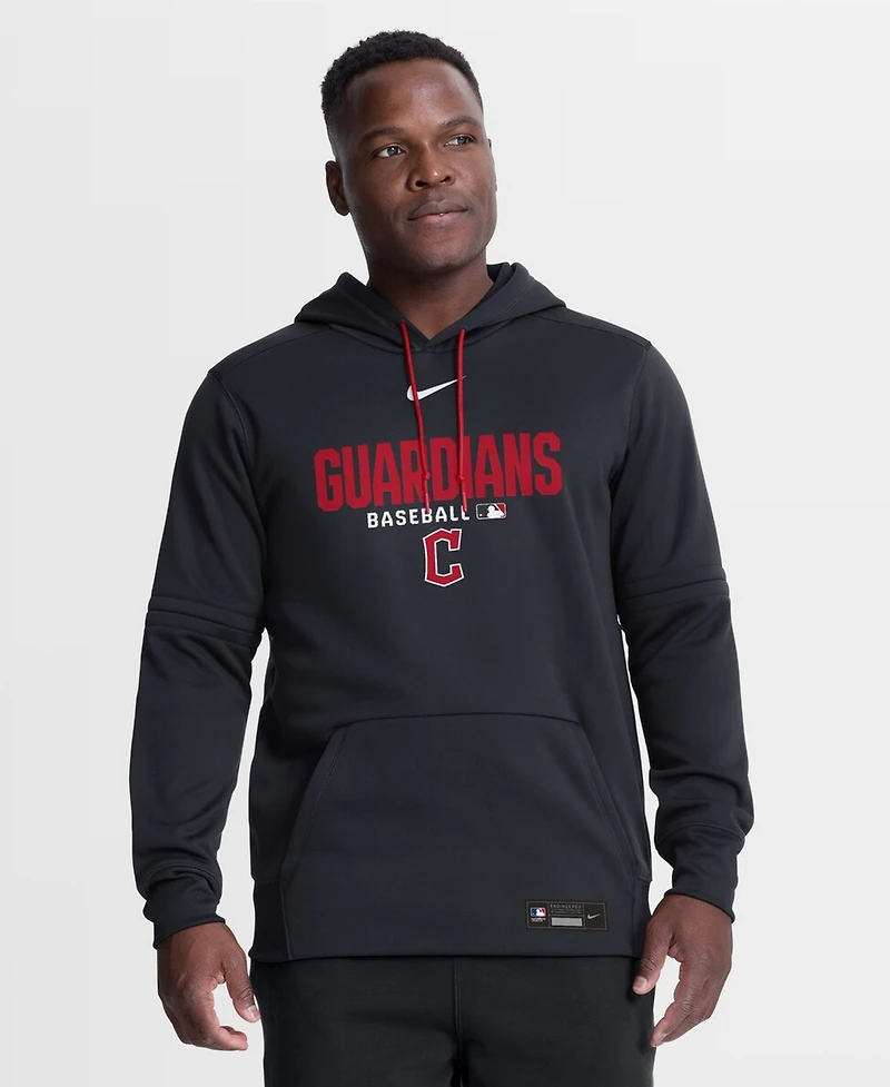 Nike Men's Navy Cleveland Guardians Authentic Collection Therma-fit Hoodie