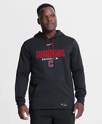 Nike Men's Navy Cleveland Guardians Authentic Collection Therma-fit Hoodie