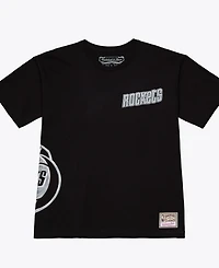 Mitchell & Ness Men's Black Houston Rockets Chrome Heritage T-Shirt