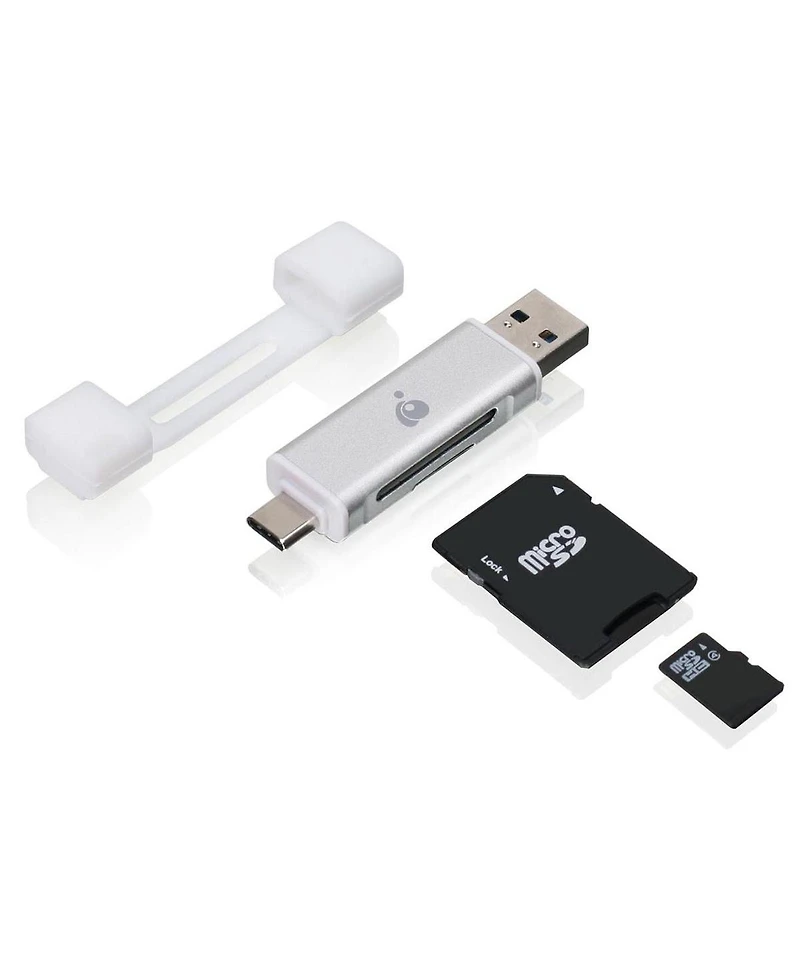 Iogear Usb C Duo Card Reader Sd MicroSD Mmc Rs Mmc