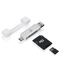 Iogear Usb C Duo Card Reader Sd MicroSD Mmc Rs Mmc