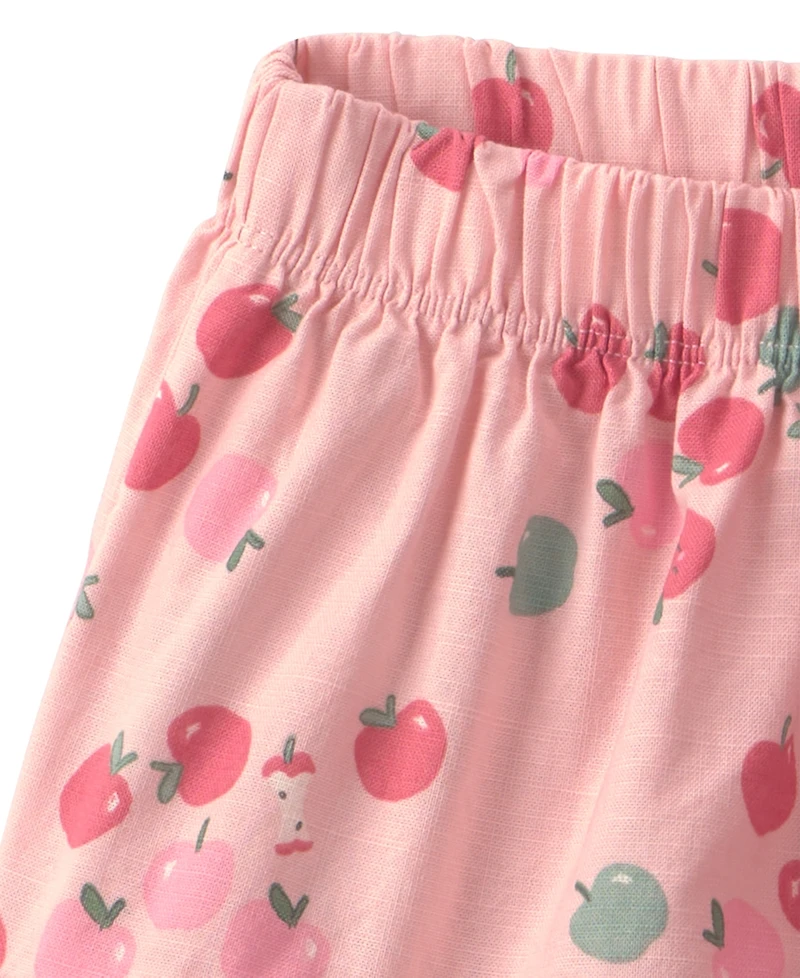 Carter's Toddler Girls' 2T-5T Apple French Terry Sweatshirt and Skort, 2-Piece Set